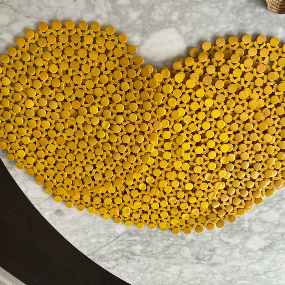 Kim Seybert Bamboo Beaded Round Placemats Set of 6